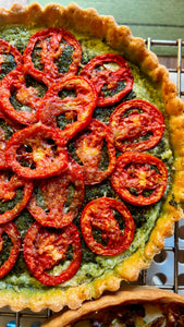 Crostata Salata- Tomatoes + Pesto